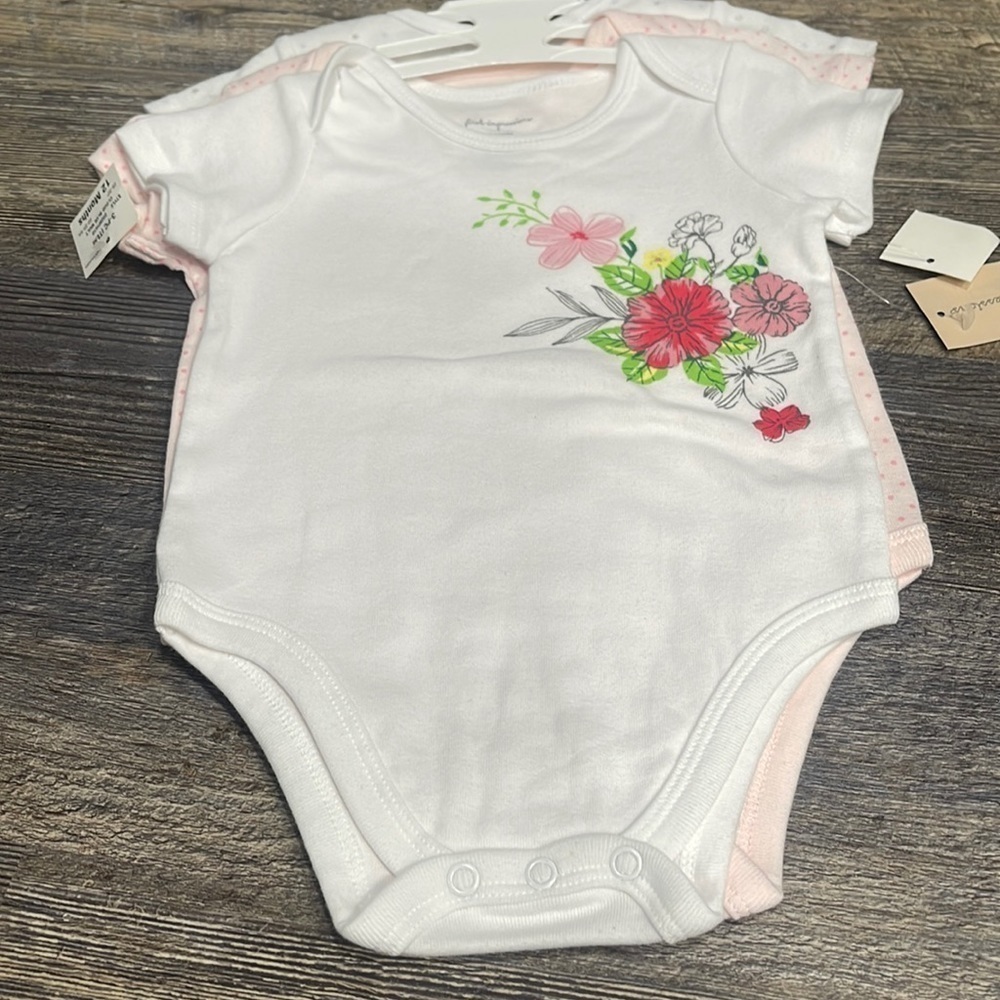 3 pc first impressions baby bodysuit